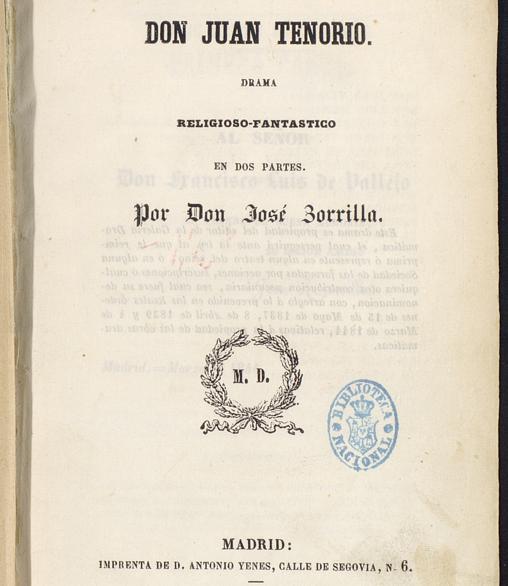 Manuscrito de «Don Juan Tenorio»