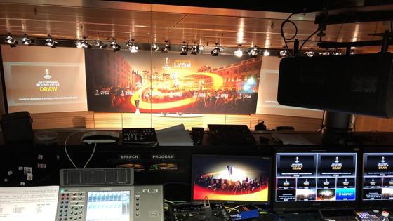Todo listo en Nyon para el sorteo.