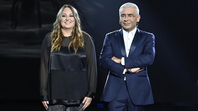 Rocío Flores Carrasco junto a Jorge Javier Vázquez en el estreno de «GH VIP»
