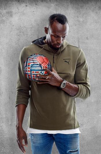 Usain Bolt, capitán de uno de los equipos del Partido por la amistad