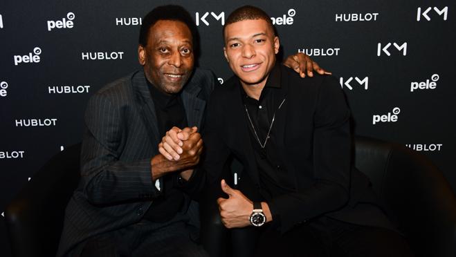 Pelé y Kylian Mbappé