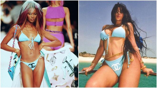 Naomi Campbell y Kylie Jenner con el mismo bikini.