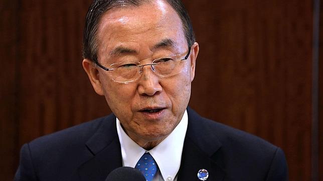 El secretario general de la ONU, Ban K i-moon