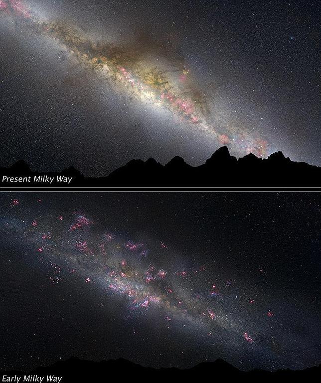 El Hubble revela las primeras imágenes de la formación de la Vía Láctea