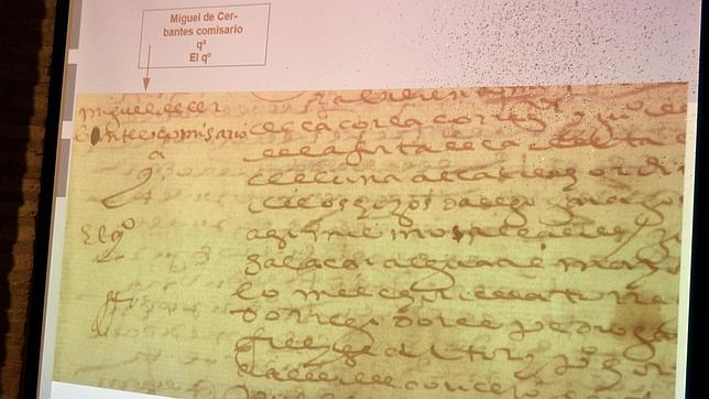 El manuscrito firmado por Miguel de Cervantes