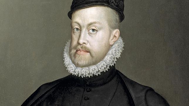 Retrato de Felipe II, contemporaneo y enemigo de Guillermo de Orange