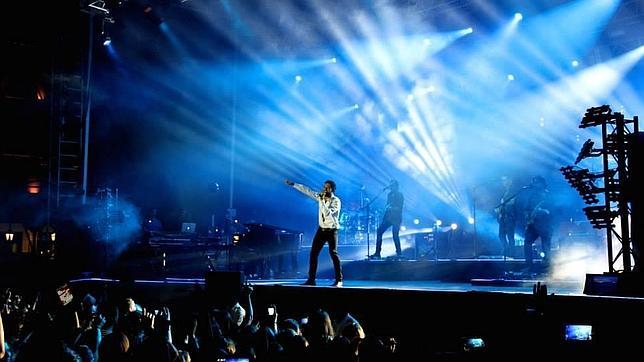 El cantante almeriense durante su actuación