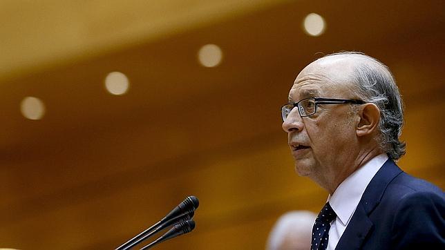 Cristóbal Montoro, ayer en el Senado