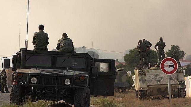 Militares cerca del monte Chaambi, al oeste de Túnez, convertido en guarida de terroristas