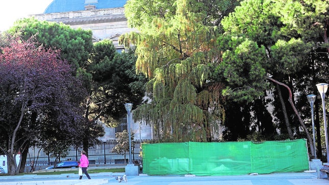 Lugar donde se va a ubicar el monumento a Blas de Lezo, y que ha sido reforzado para el anclaje de la escultura