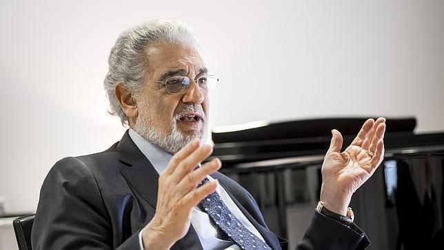 Plácido Domingo, durante la entrevista en Valencia