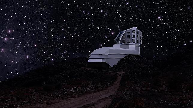 Recreación artística del LSST en su ubicación en Atacama