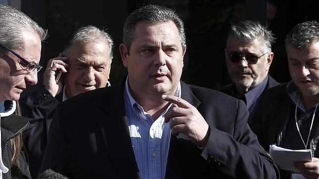 El líder del socio de gobierno de Syriza y ministro de Defensa, Panos Kammenos