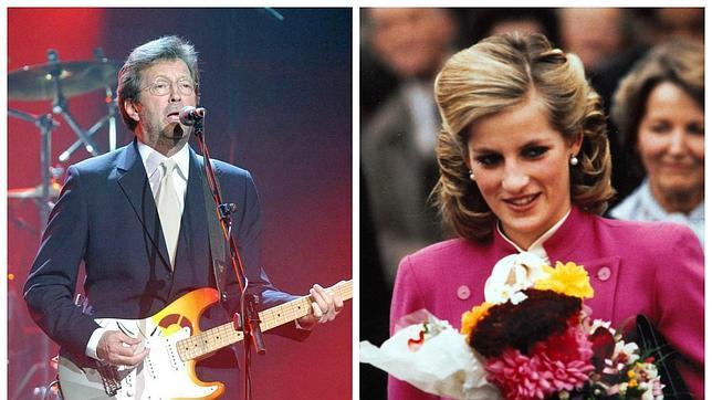El guitarrista Eric Clapton y Lady Di