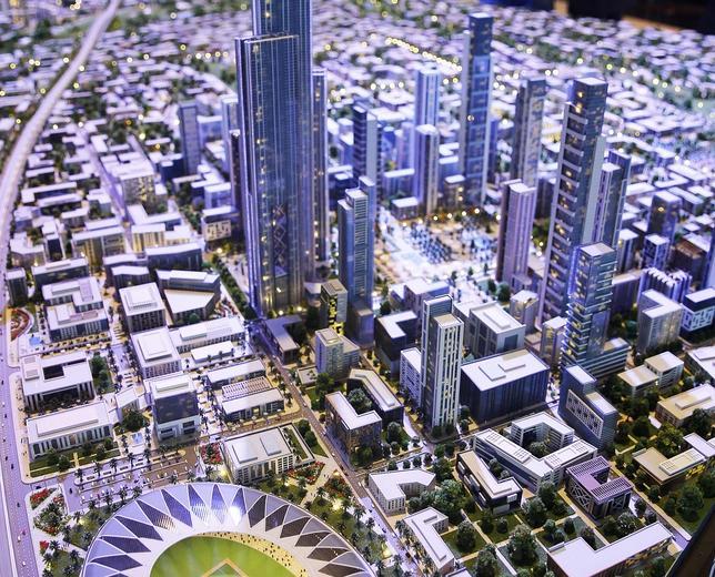 Maqueta de la ciudad «futurist»