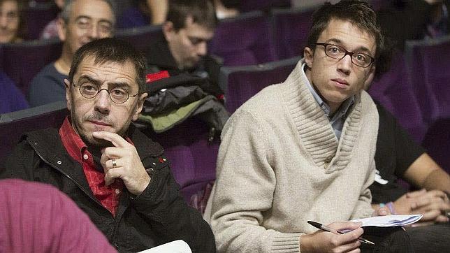 Juan Carlos Monedero, a la izquierda, e Íñigo Errejón