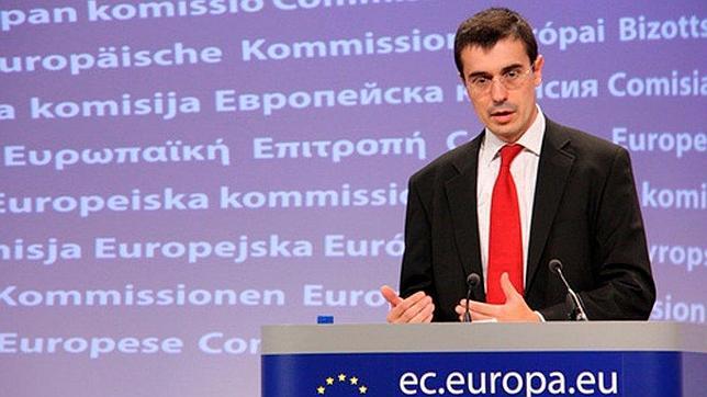 Amadeu Altafaj, durante una de sus ruedas de prensa como portavoz económico de la CE