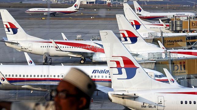 Aviones de Malaysia Airlines en el aeropuerto de Kuala Lumpur