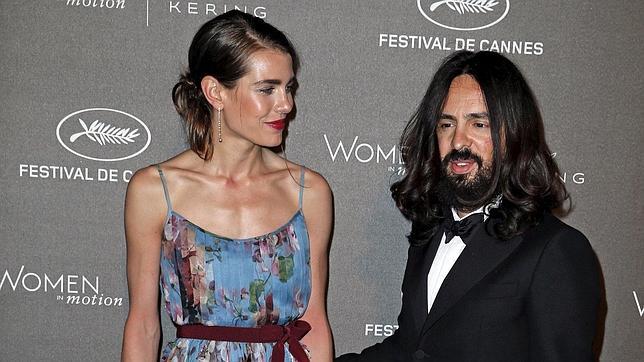 Carlota Casiraghi y Alessandro Michele, director creativo de Gucci, en el Festival de Cannes