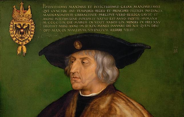 Retrato del Emperador del Sacro Imperio Romano Germánico Maximiliano I de Habsburgo, por Alberto Durero