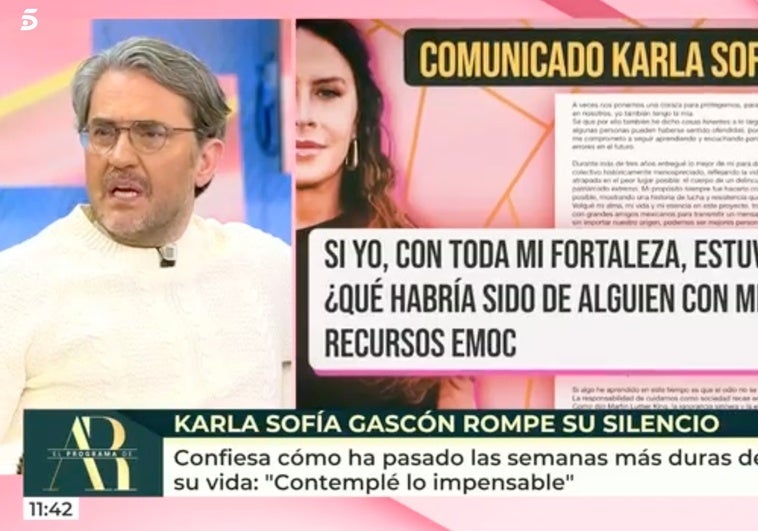 La controvertida opinión de Máximo Huerta sobre el «perdón» de Karla Sofía Gascón que dará que hablar