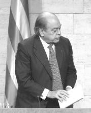 Jordi pujol, durante una comparecencia en el Palau de la Generalitat. Yolanda Cardo