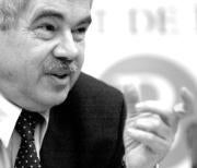 Pasqual Maragall, durante la conferencia que pronunció en la UB. Efe