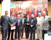 Autoridades, académicos y cervantistas durante la presentación del Foro. Ó. Huertas
