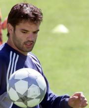 Morientes se mostró ayer recuperado y será titular casi con seguridad. Miguel Berrocal