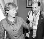 La ministra de Educación, Pilar del Castillo, junto al director de la Aneca. M. CUBERO