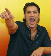 Javier Bardem, ayer en el Lido veneciano, durante la presentación de la película «Mar adentro». AP