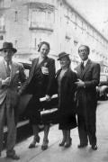 Jesús Bal y Gay (derecha), junto a Rosita García Ascot, Vera e Igor Stravinsky, fotografiados en México en 1948 (Archivo Residencia de Estudiantes)