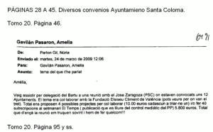 El correo de Nuria Parlón a la jefa de Gabinete del entonces alcalde de Santa Coloma en el que le instaba a «hacer algo»