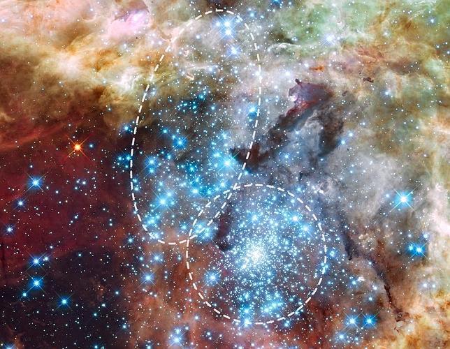El Hubble detecta un inminente choque estelar