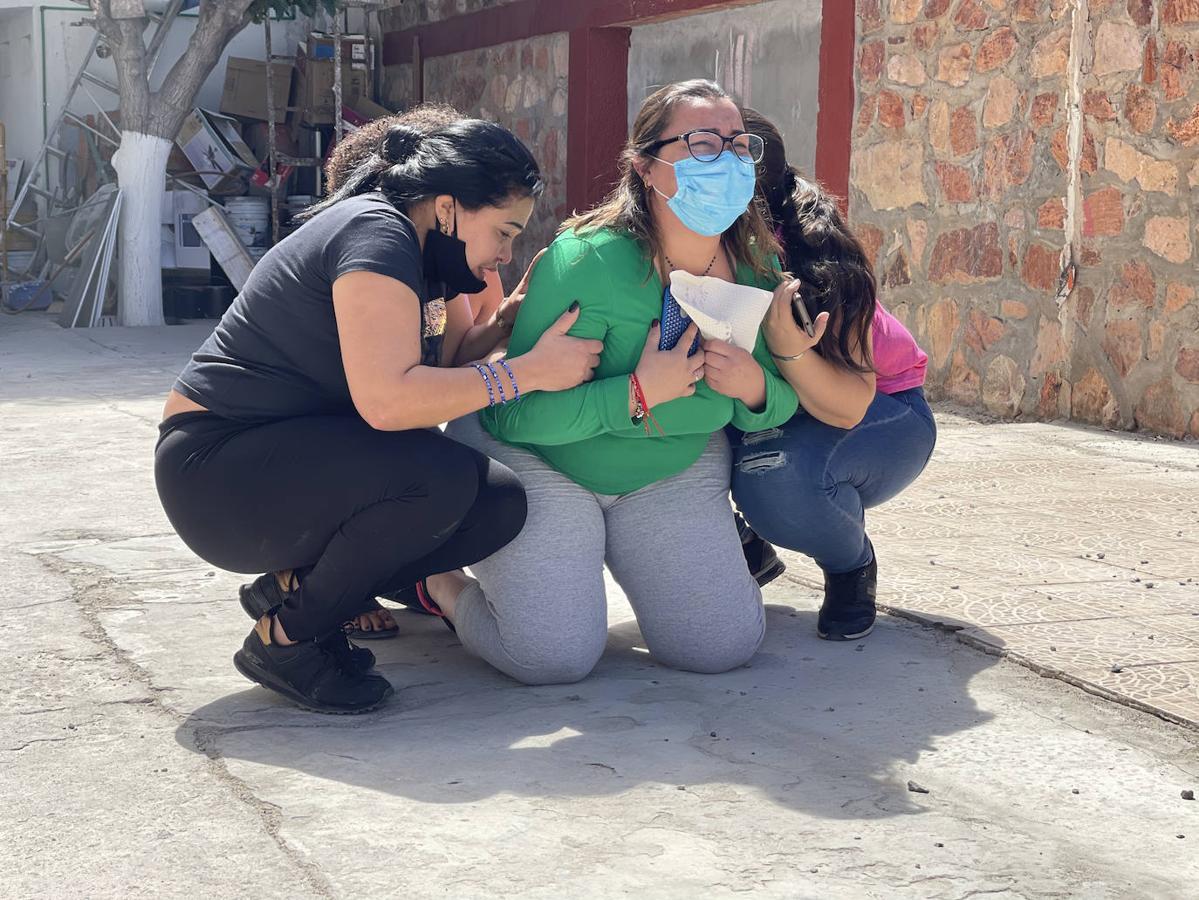 La venezolana Adriana González, en Ciudad Juárez (México), en el momento que le dice Acnur que pasa a EE.UU.