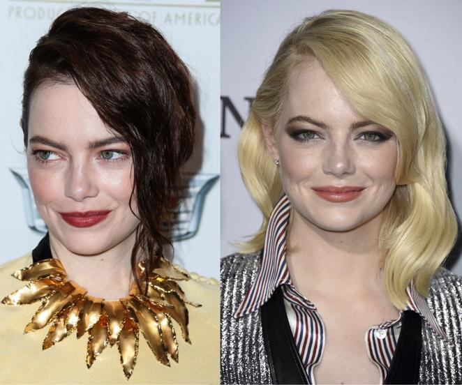 From brunettes to blondes: Emma Stone