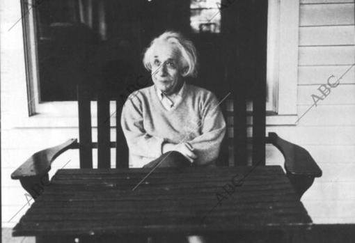 Einstein en su casa de Princeton
