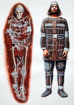 Recreación de un varón adulto enterrado en Sunghir