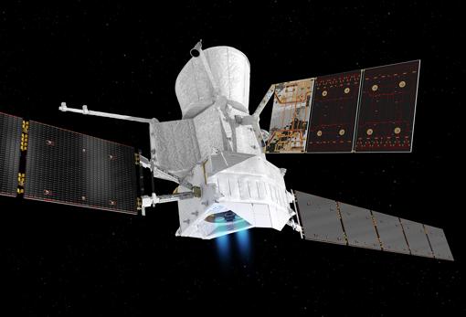 Aspecto que tendrá la nave BepiColombo en su viaje hasta Mercurio