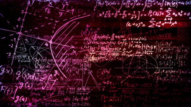 Fórmulas matemáticas en una imagen de archivo