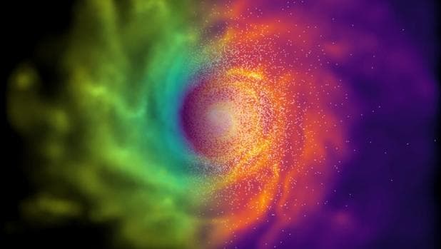 Imagen de una galaxia generada por ordenador