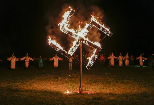 Supremacistes blancs de Ku Klux Klan en Géorgie, États-Unis, en 2016