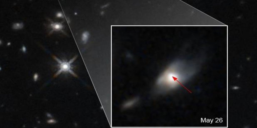 El Hubble capta un «brillo inexplicable» procedente de una enorme explosión de rayos gamma