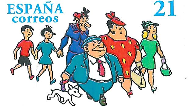 La familia Ulises, protagonista de un sello de correos