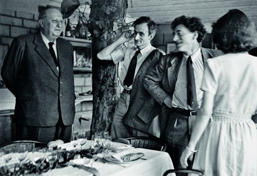 André Derain, Balthus, Alberto y Annette Giacometti, 1951-1954. Alexander Liberman Photography Archive. Getty Research Institute, Los Ángeles