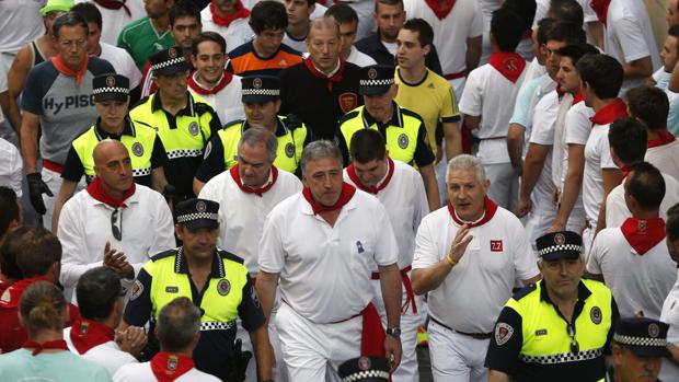 Joseba Asiron, en unos Sanfermines