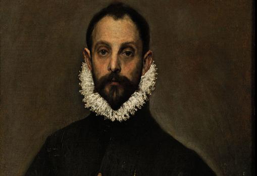 «El caballero de la mano en el pecho», del Greco. Detalle