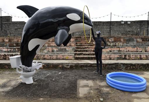 Una de las particulares atracciones de Dismaland