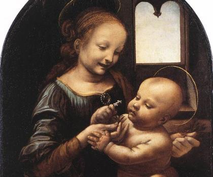 Detalle de la «Madona Benois» de Da Vinci