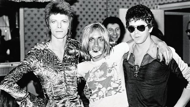 David Bowie, Iggy Pop y Lou Reed, en los años 70